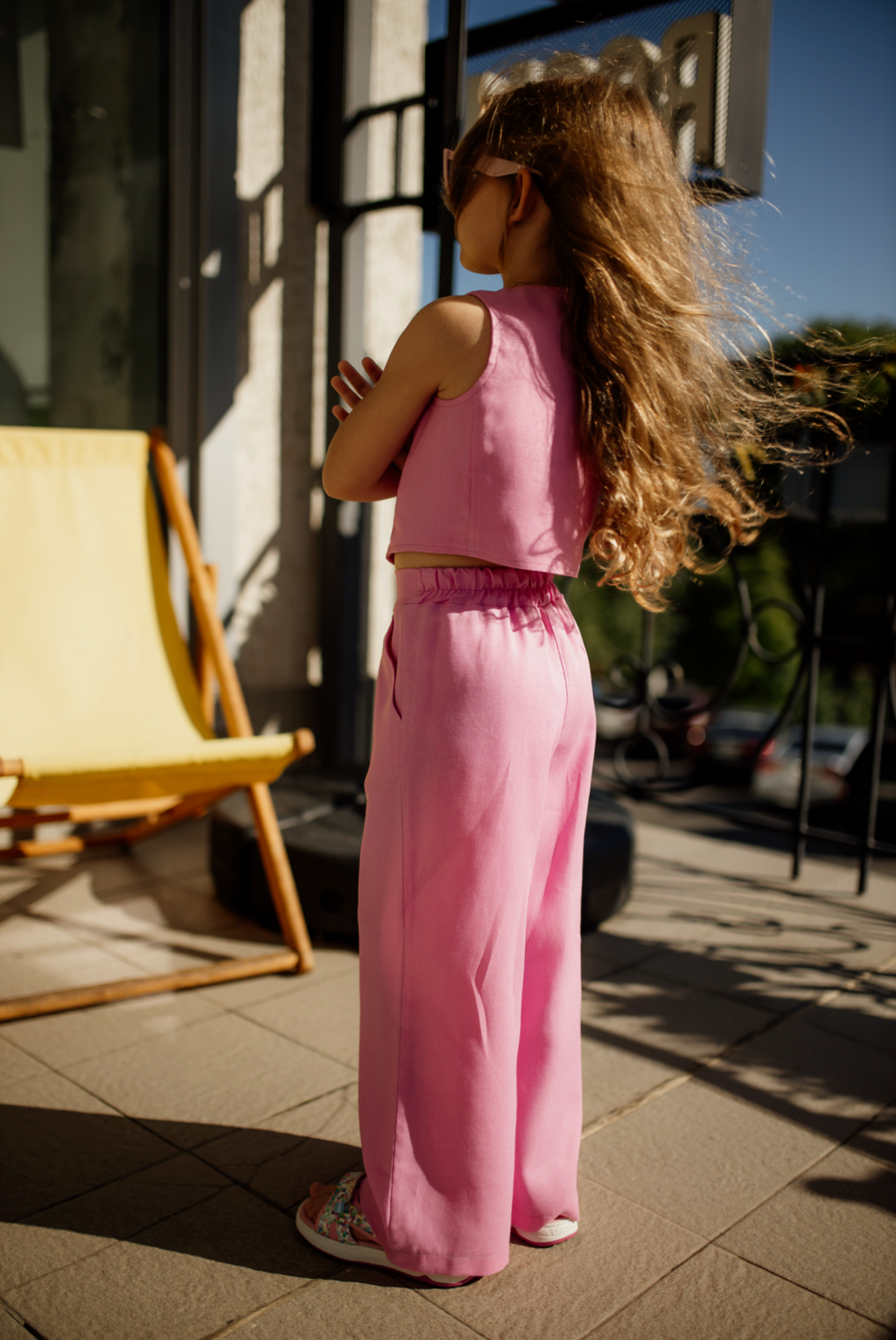 Костюм рожевий льняний MIRT