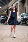 Костюм темно-синій MIRT жилет і спідниця
