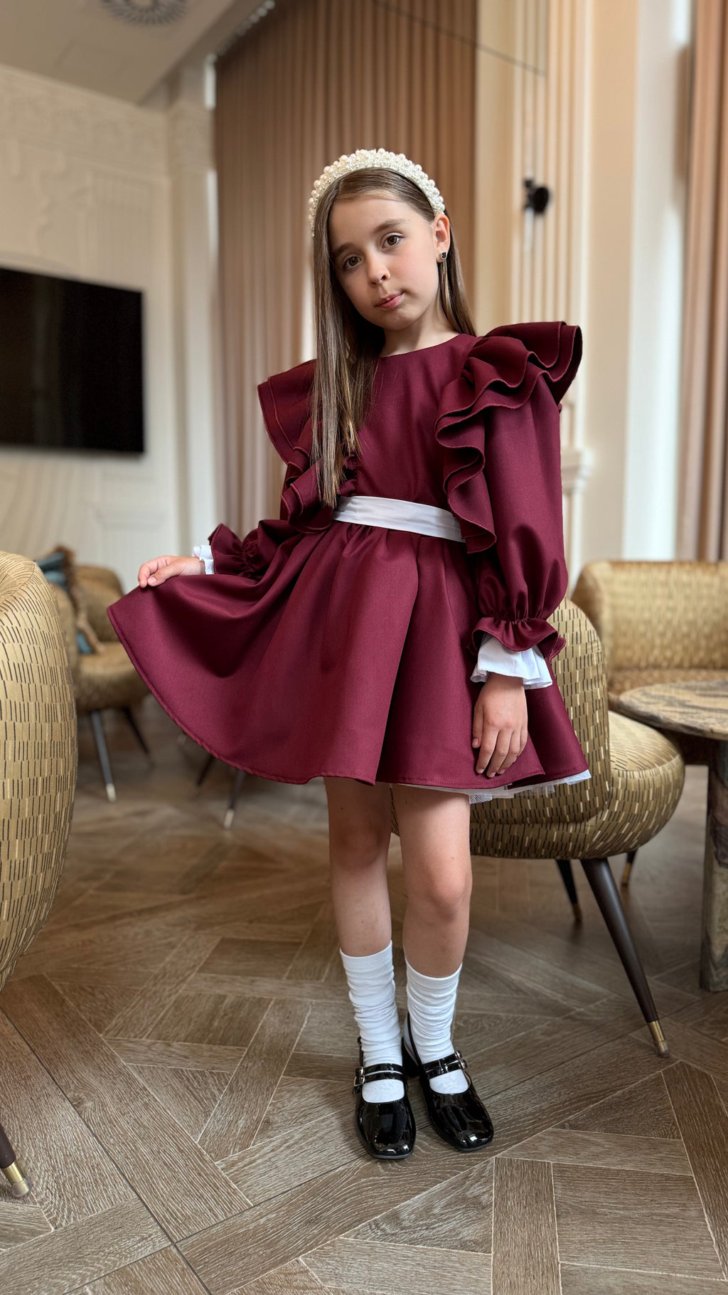 Сукня бордова Елегія